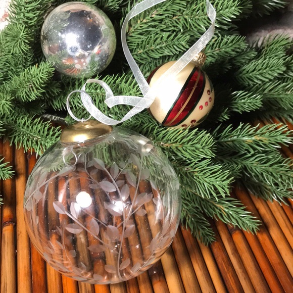 Other - Kugel style large glass etched Christmas ball